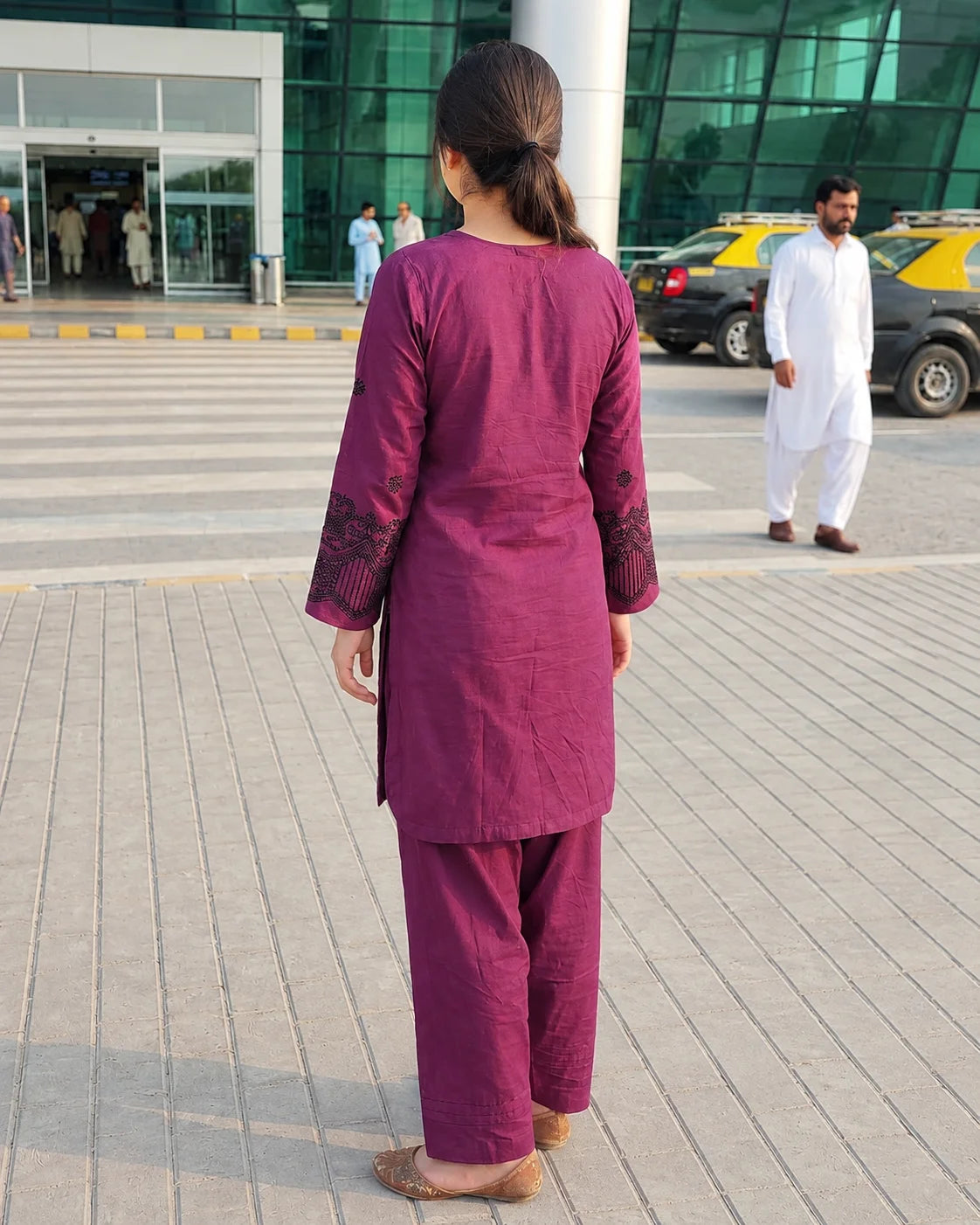 Premium Embroidered Deep Purple
