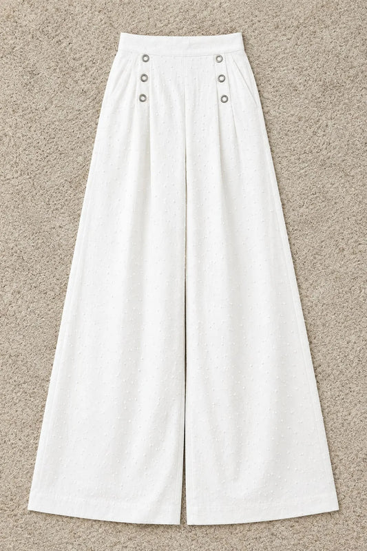 White Wide Leg Palazzo Pant