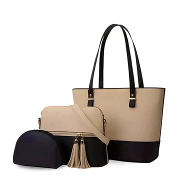 BELLA Beige 3PC Handbag