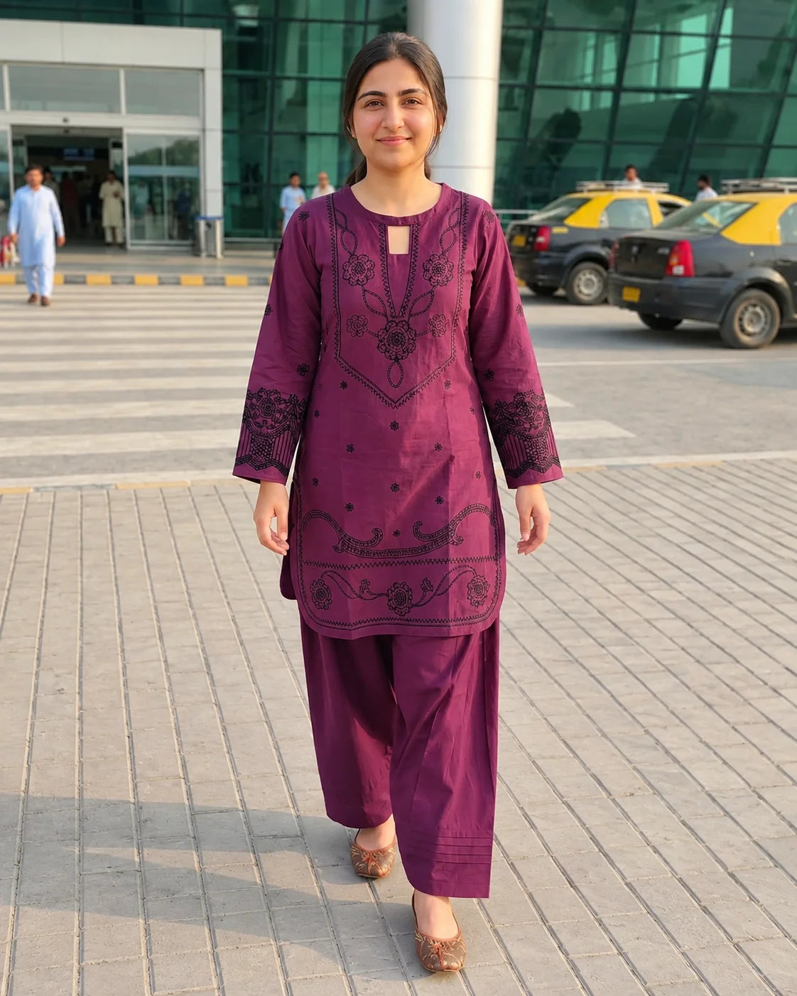 Premium Embroidered Deep Purple
