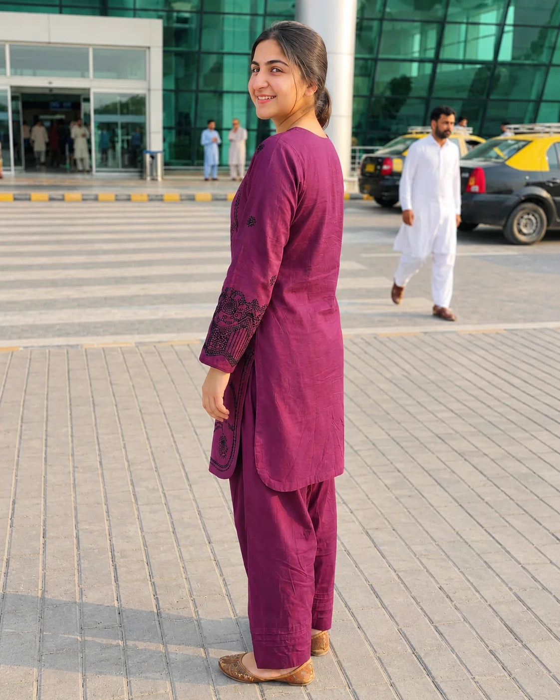 Premium Embroidered Deep Purple