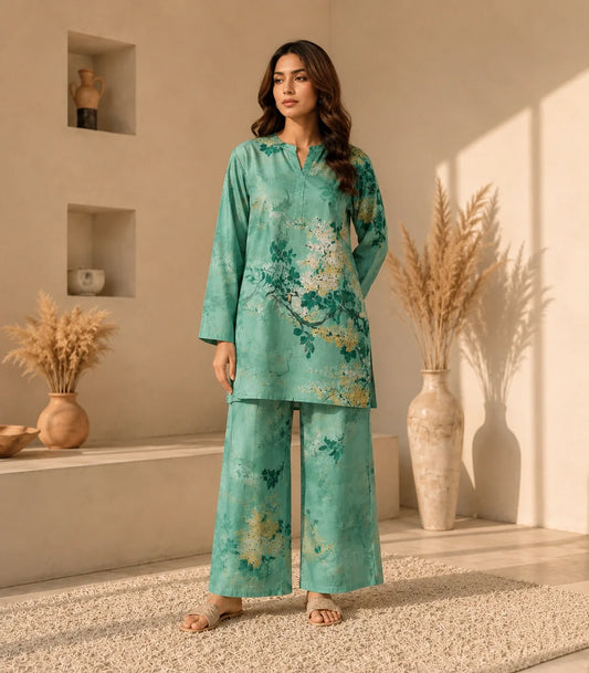 Floral Green Ensemble Cord-set