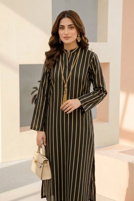 Premium Black &amp; Gold Striped Cord Set