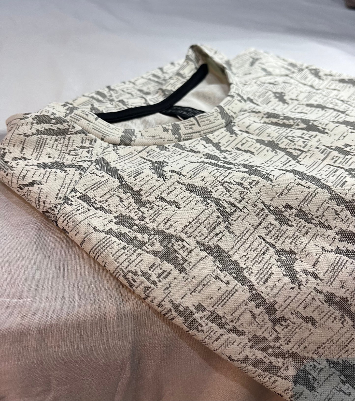 Premium Self-Printed Air Mesh Cotton Polyester T-Shirt | Lightweight & Breathable – SpikezClothing