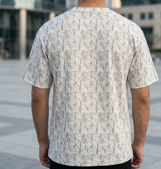 Premium Self-Printed Air Mesh Cotton Polyester T-Shirt | Lightweight & Breathable – SpikezClothing