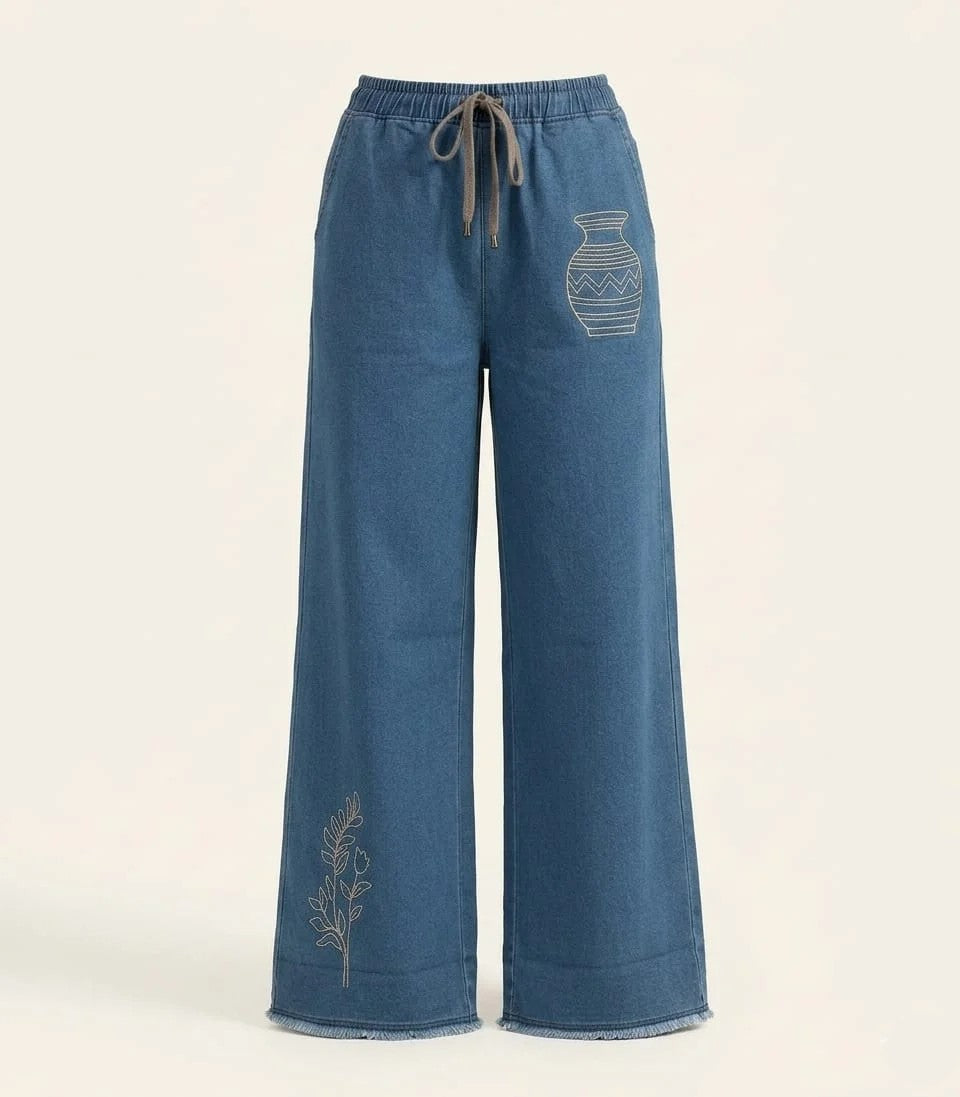 Women's Artistic Embroidered Jeans