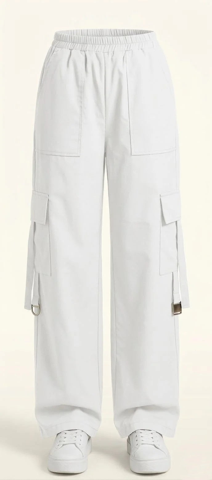 Urban Cargo Trousers – Ivory White