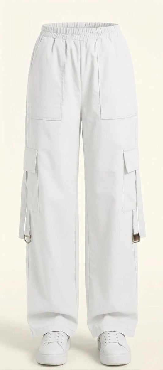 Urban Cargo Trousers – Ivory White