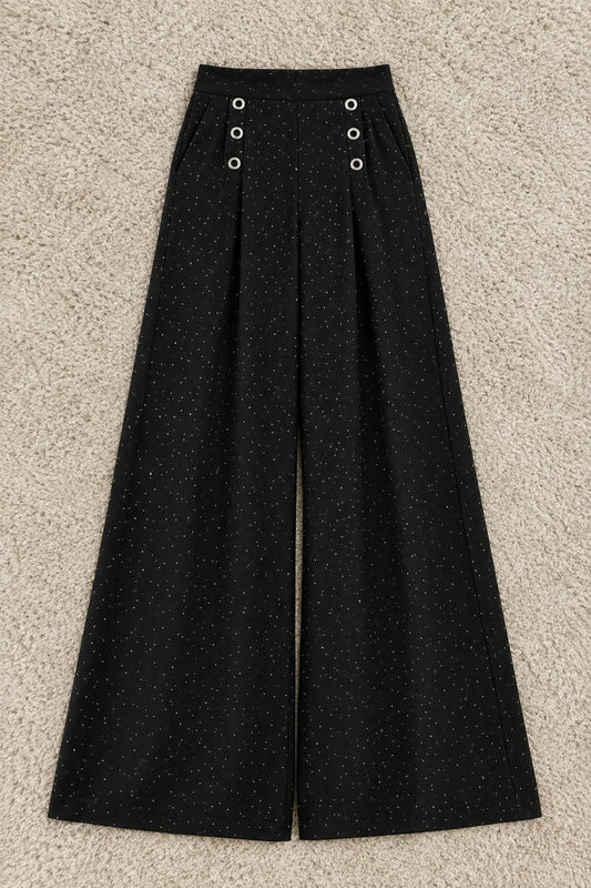 Black Wide Leg Palazzo Pant