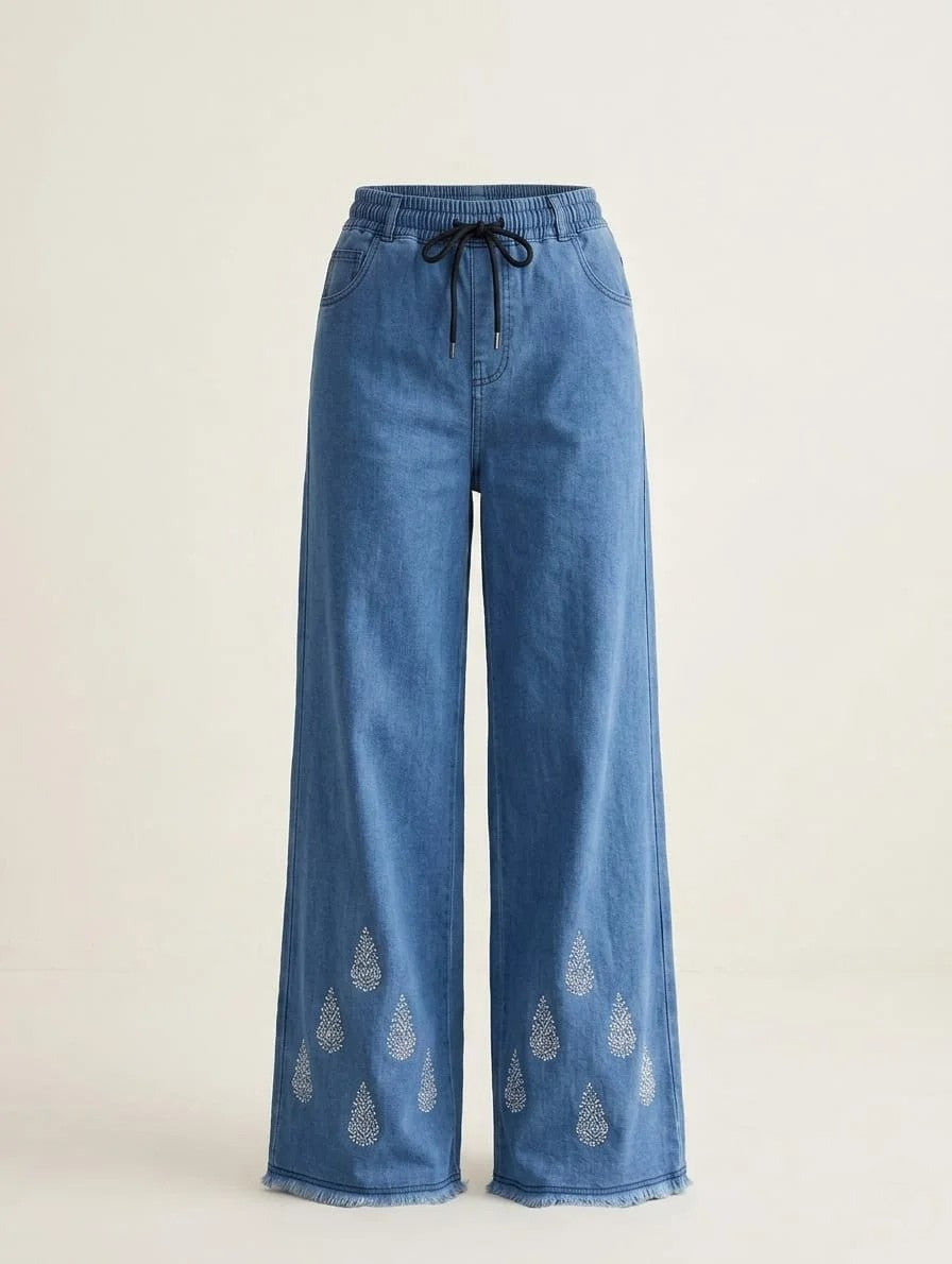 Embroidered Denim jeans – Light Blue