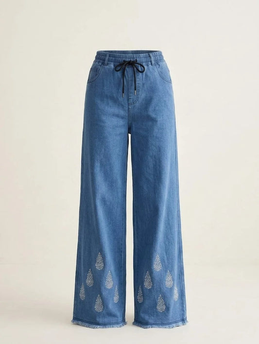 Embroidered Denim jeans – Light Blue