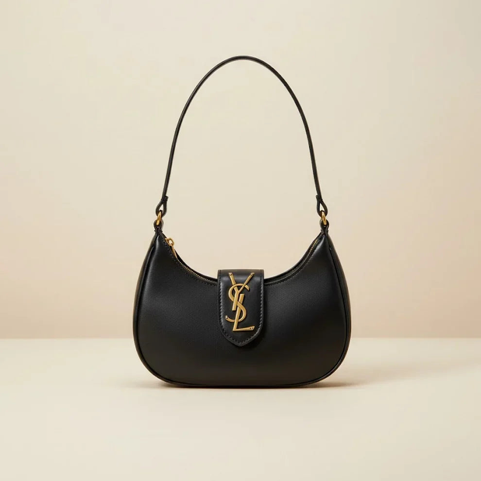 Elegant YSL Black Leather Handbag