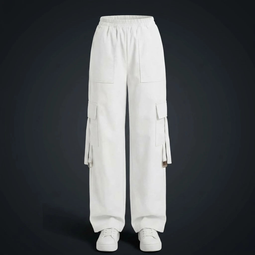 Urban Cargo Trousers – Ivory White