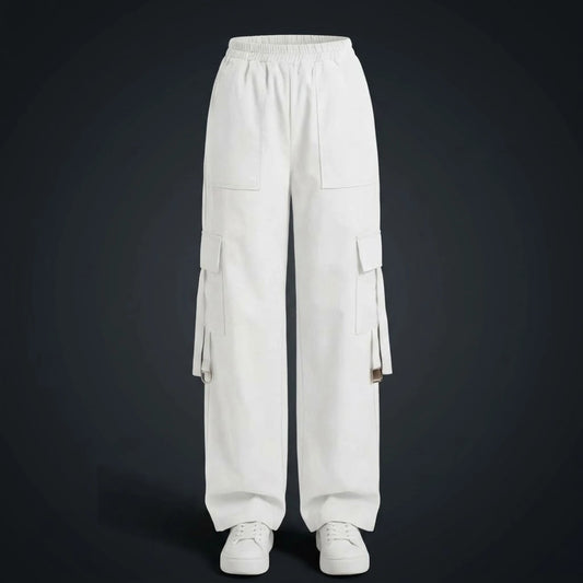 Urban Cargo Trousers – Ivory White